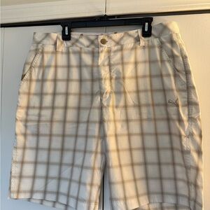 Plaid Beige Shorts